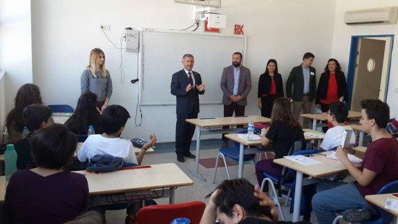 Torbalı İlçe Milli Eğitim Müdürü Cafer TOSUN hafta sonu okul ziyaretleri kapsamında Bahçeşehir Kolejini  ziyaret etti
