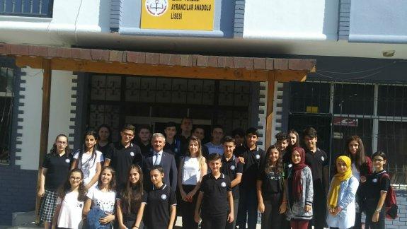 Torbalı İlçe  Milli Eğitim Müdürü Cafer TOSUN  Ayrancılar   Anadolu Lisesini  ziyaret etti.