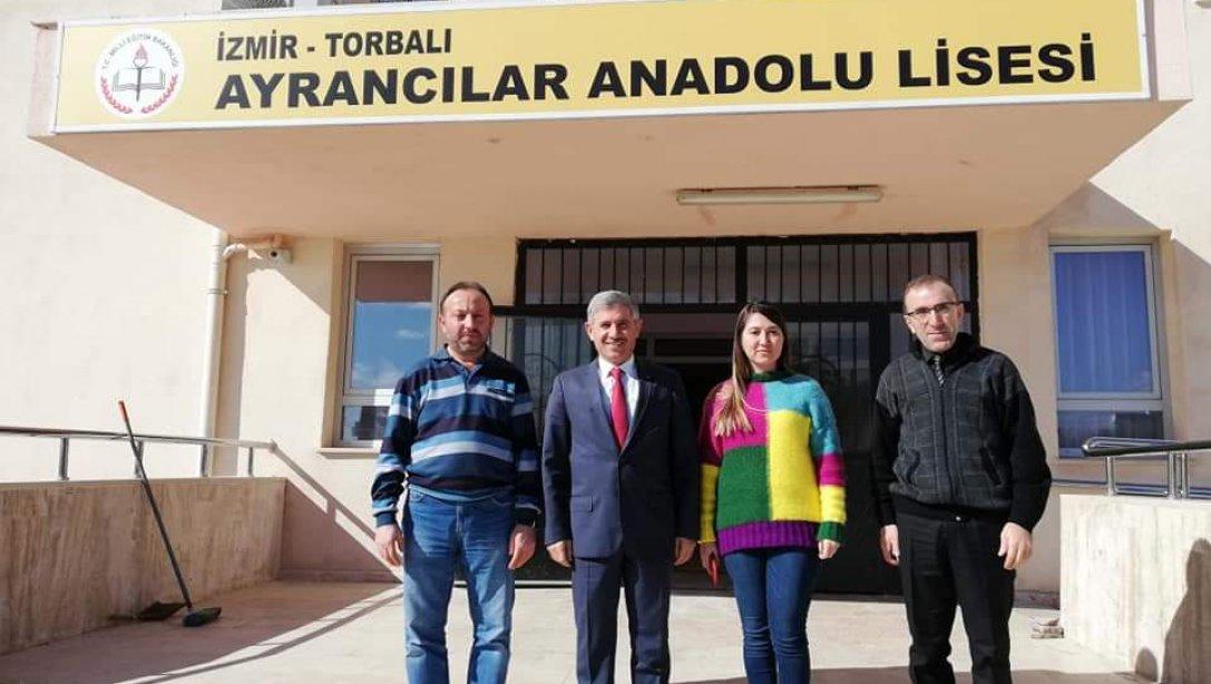 Torbalı İlçe Milli Eğitim Müdürü Cafer TOSUN okul ziyaretleri kapsamında Ayrancılar Anadolu lisesini ziyaret etti.
