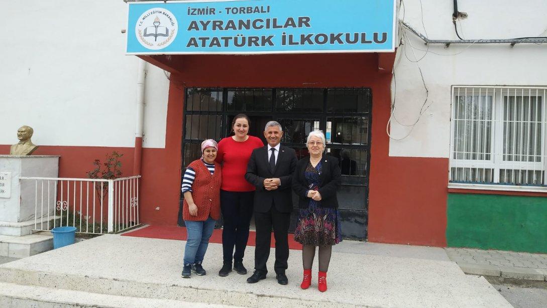 Torbalı İlçe Milli Eğitim Müdürü Cafer TOSUN okul ziyaretleri kapsamında Ayrancılar Atatürk   İlk okulunu  ziyaret etti.