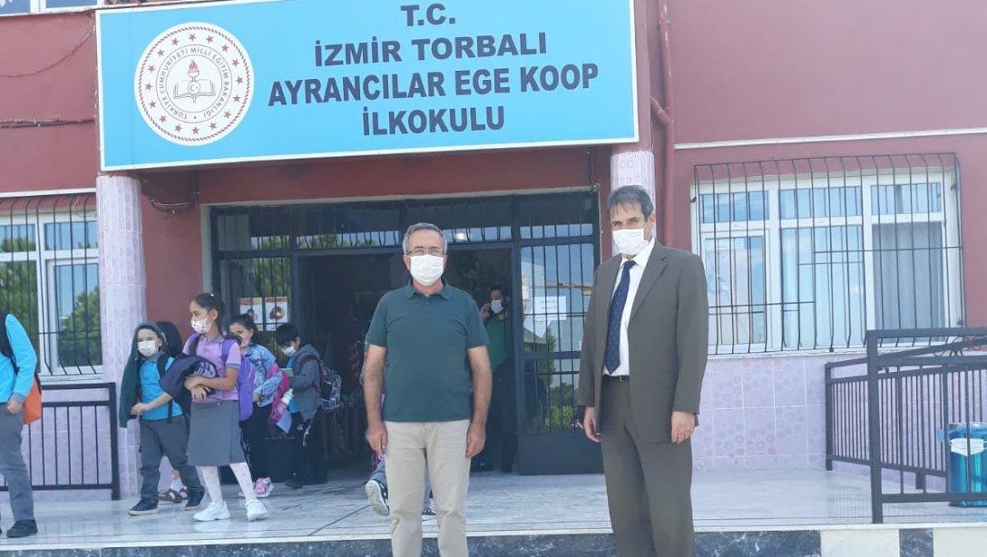 Şube Müdürü Abdulrezak Kaldan Ayrancılar Ege Koop İlkokulunu ziyaret etti.