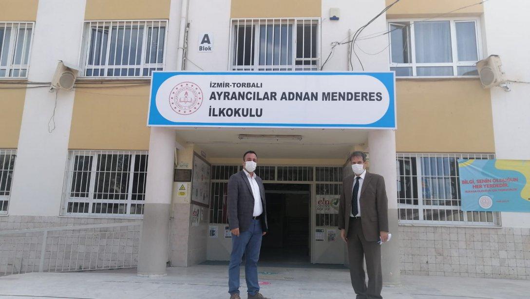 Şube Müdürü Abdulrezak Kaldan Ayrancılar Adnan Menderes İlkokulunu ziyaret etti.